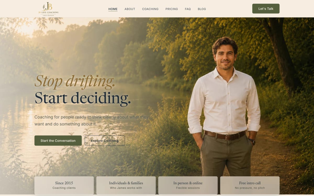 JB Life Coaching, a coaching concept by Dialed In Digital.